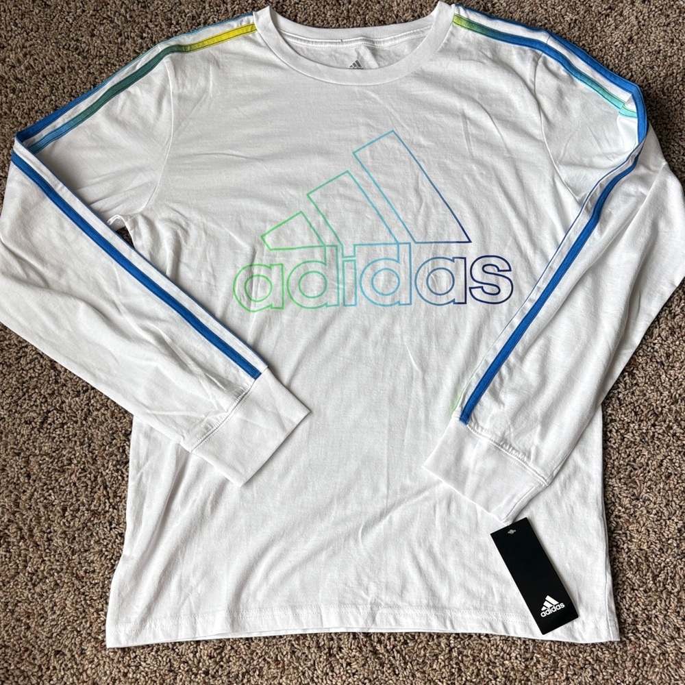 Adidas White Long Sleeve Tee - NWT